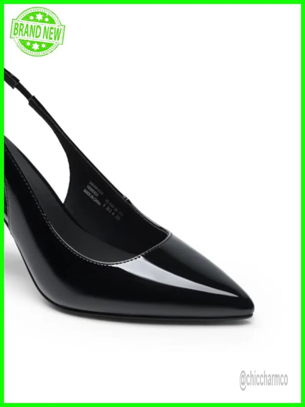 Slingback Pointed Toe Stiletto Heels Pumps 3.3